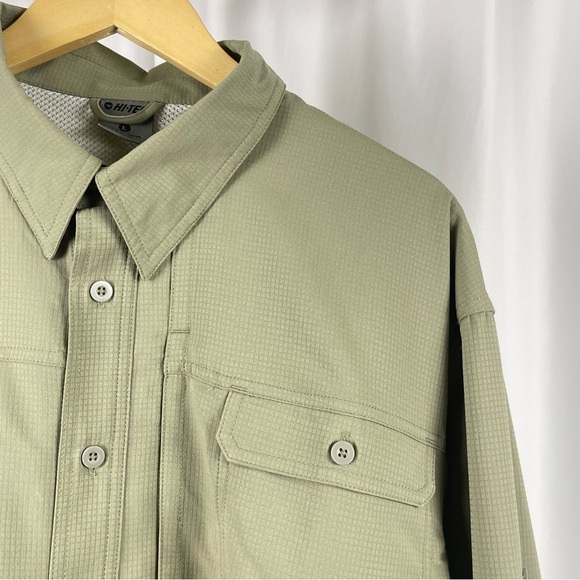 NEW Hi-Tec Large Fishing Hiking Outdoor Button Down Shirt UPF 30 Camp Safari - Picture 9 of 9